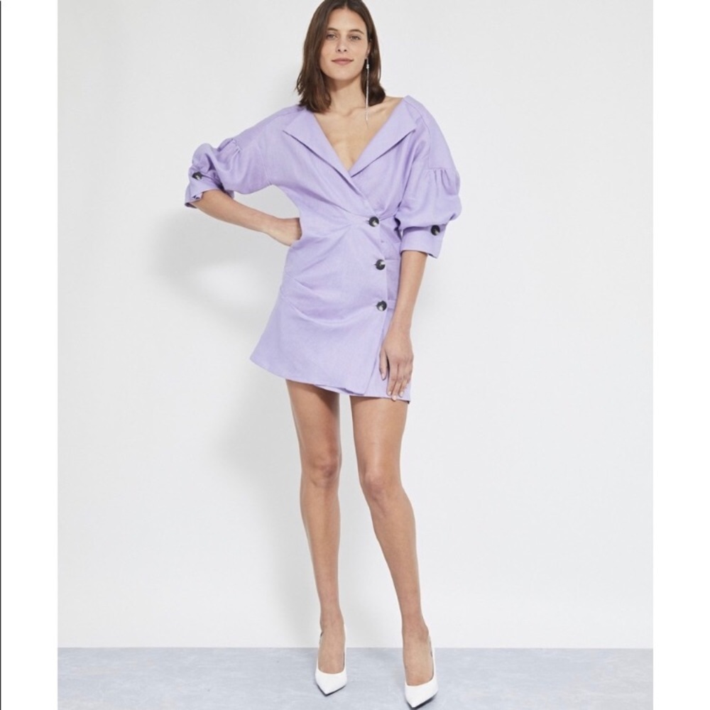 Pfeiffer the Label Seeka Linen Twist Dress Lilac